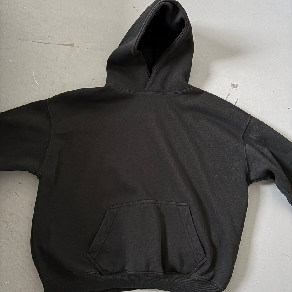 ‼️Fleece Factory®️Black Hoodie Baggy Cropped Size M✅